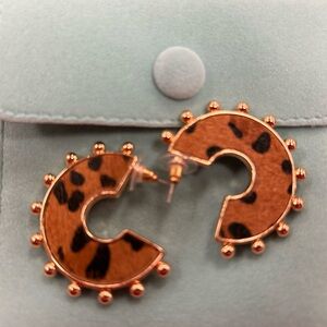 Taylor Shae Leopard Print Earrings Brand New